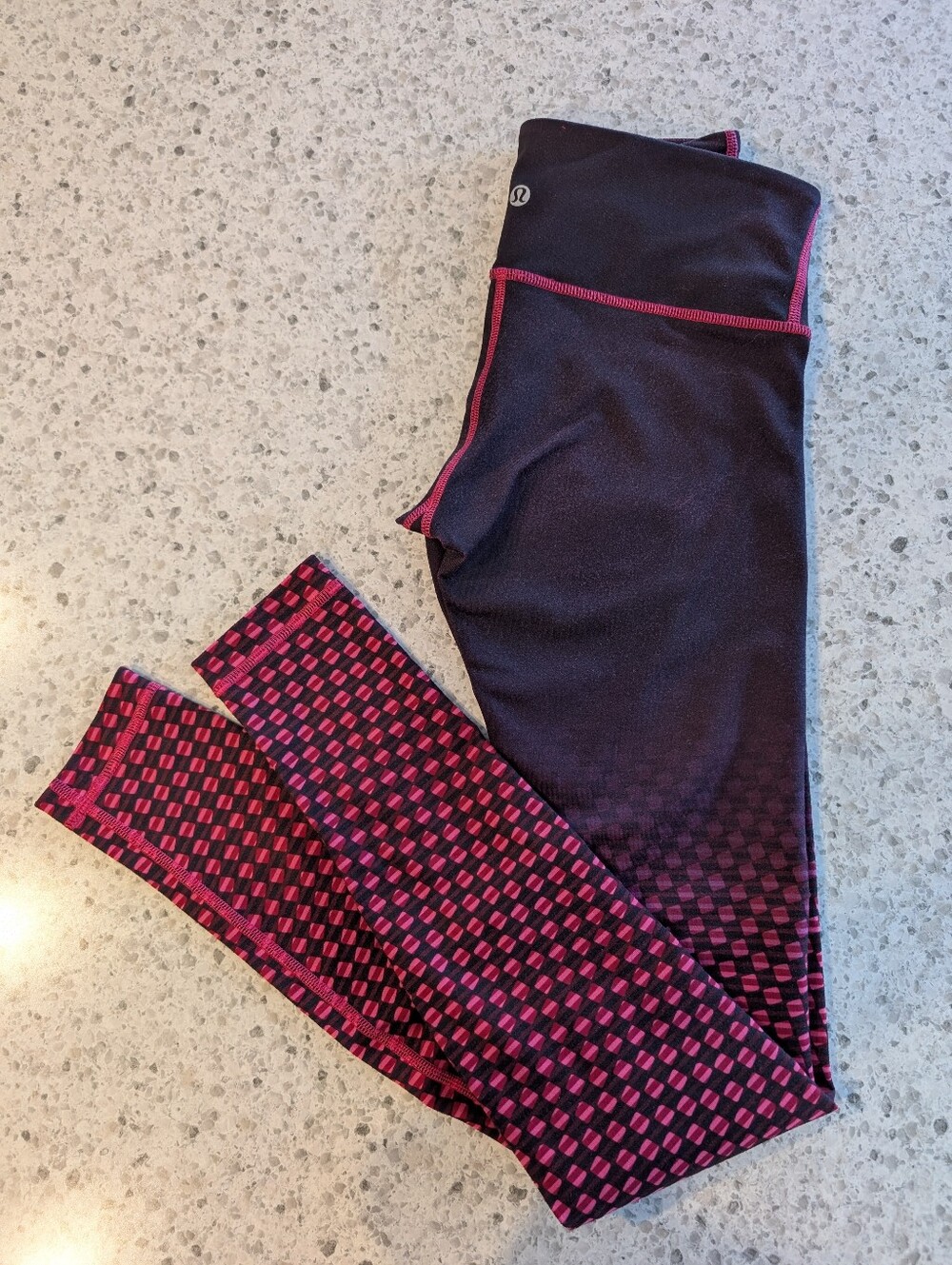 Lululemon 4 Wunder Under Pants Low Rise Tights Deep Dive Dip Berry Rumble Pink